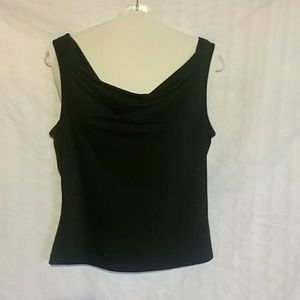Limited Black Draped Neck Tank